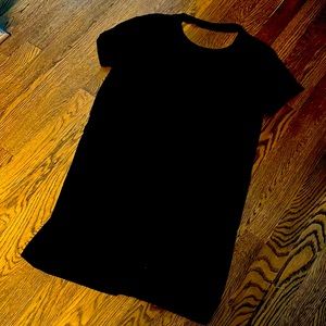 Size M t-shirt dress with cut out back.